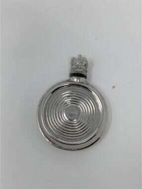 Antique Silver Perfume Flask with Crown Top / purse sizeSpiral Pattern-Made In